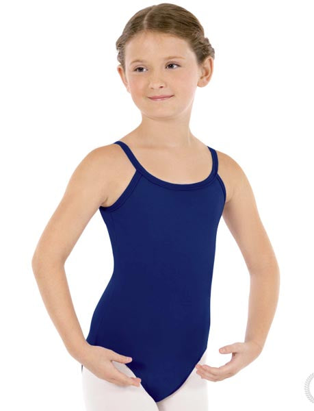 Eurotard 44819C Girls Microfiber Adjustable Camisole Leotard Navy